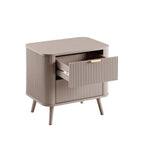 Hattie 2 Drawer Bedside Table - Taupe - DUSK
