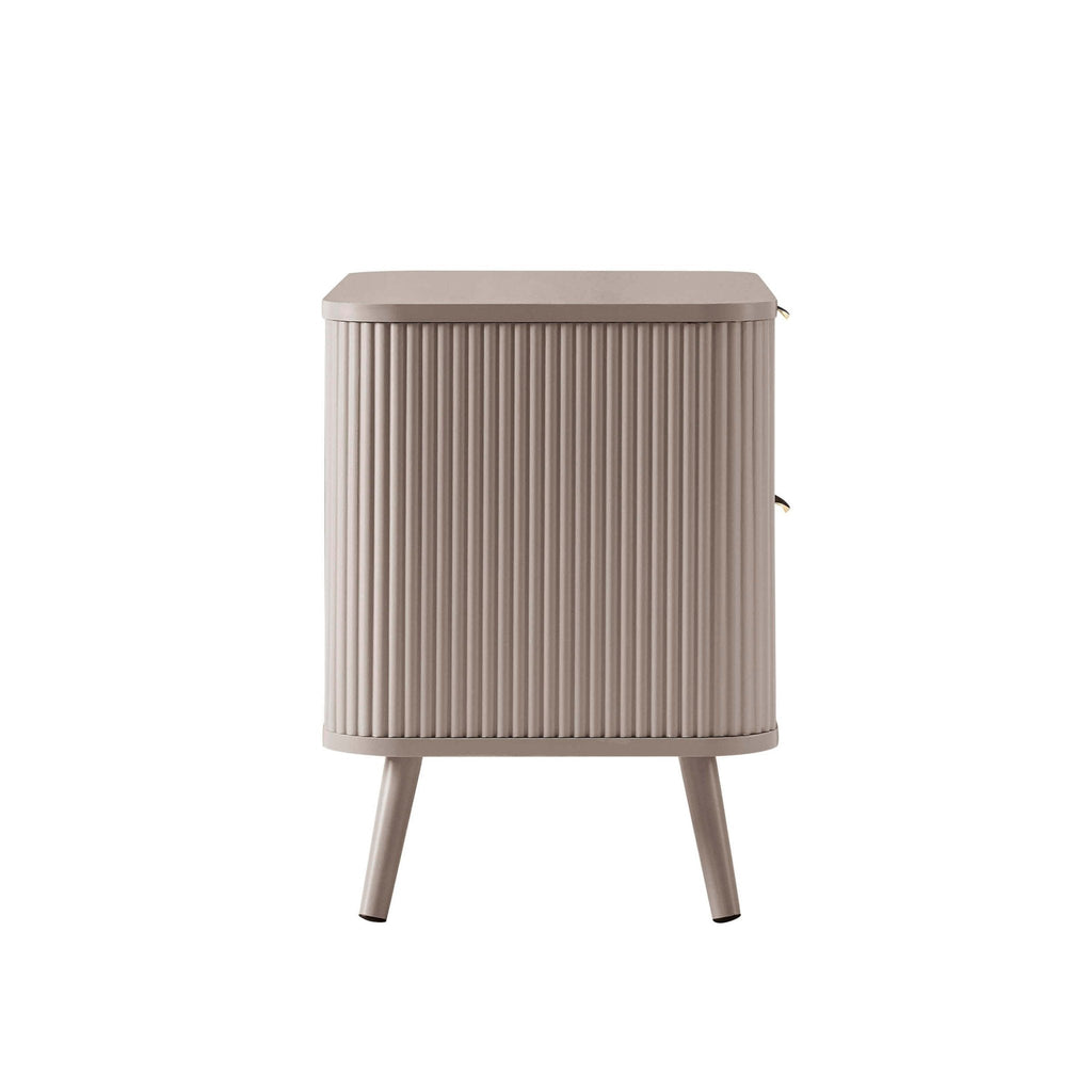 Hattie 2 Drawer Bedside Table - Taupe - DUSK
