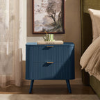 Hattie 2 Drawer Bedside Table - Teal - DUSK