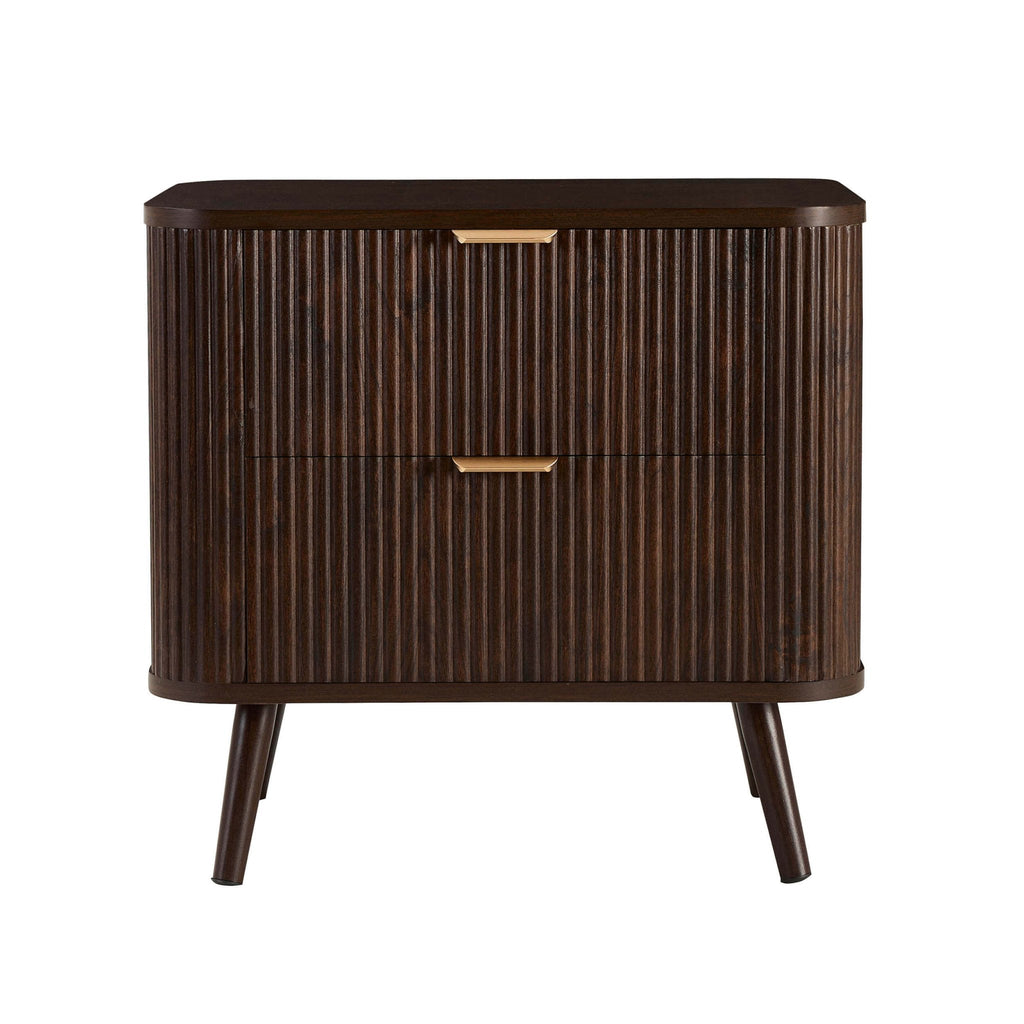 Hattie 2 Drawer Bedside Table - Walnut - DUSK