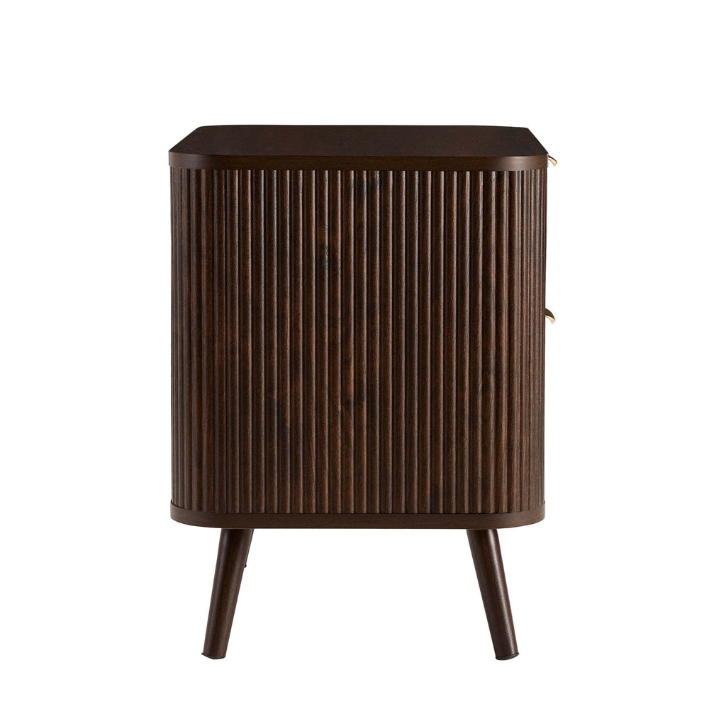 Hattie 2 Drawer Bedside Table - Walnut - DUSK