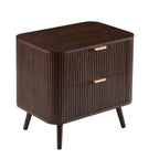 Hattie 2 Drawer Bedside Table - Walnut - DUSK