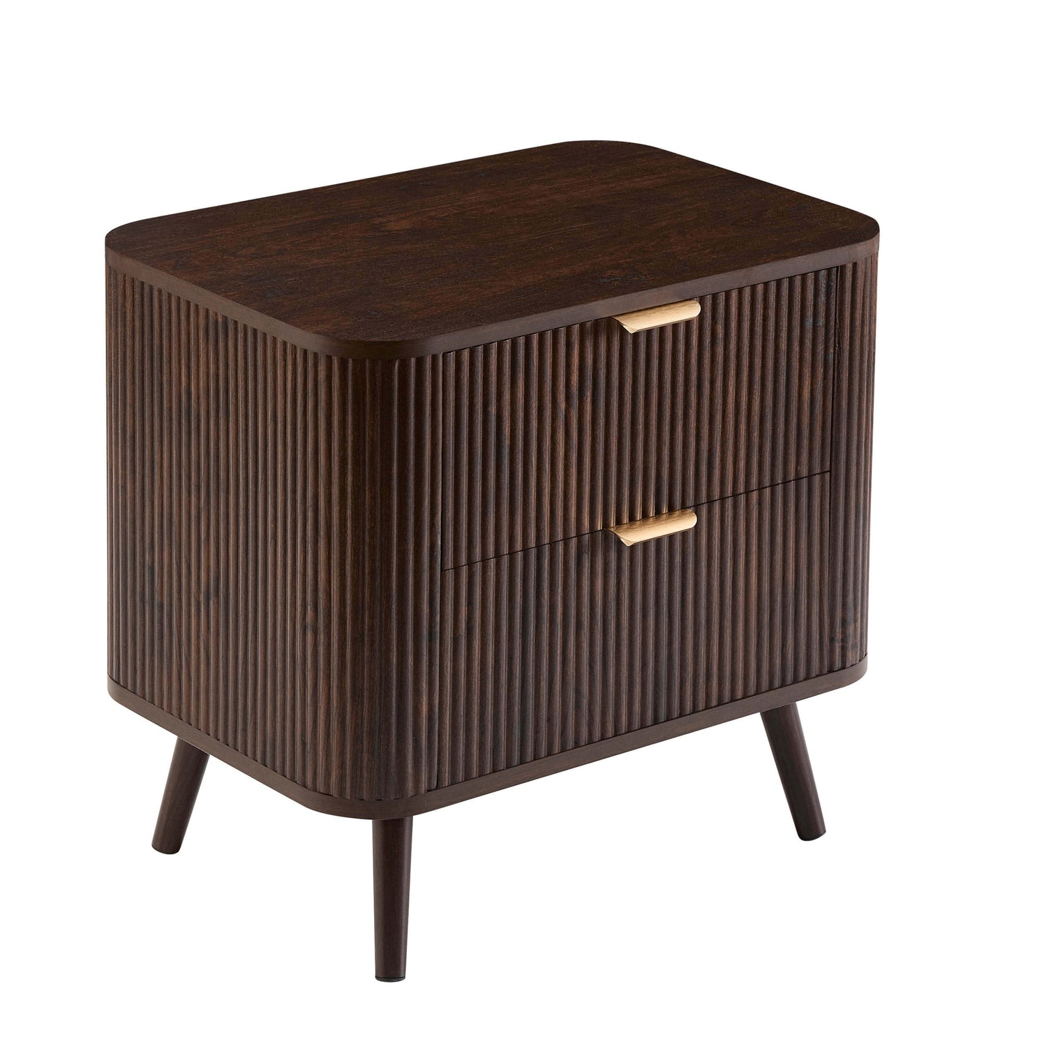 Hattie 2 Drawer Bedside Table - Walnut - DUSK