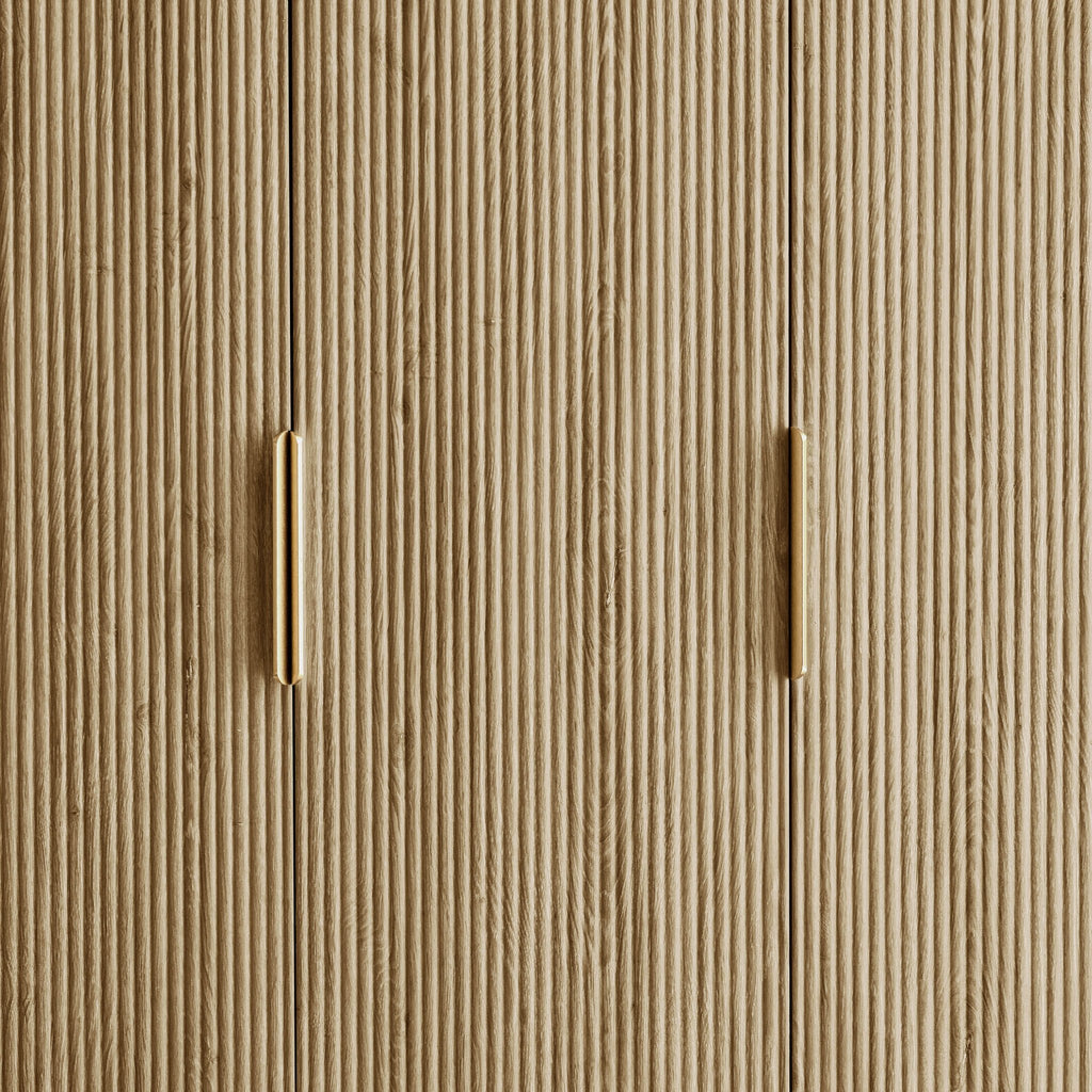 Hattie 3 Door Wardrobe - Light Wood - DUSK