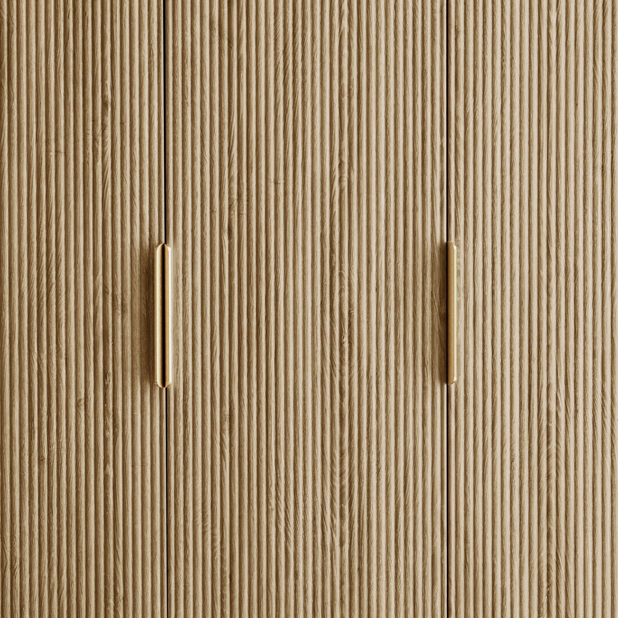 Hattie 3 Door Wardrobe - Light Wood - DUSK
