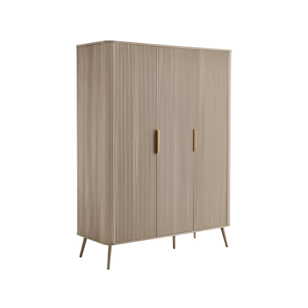 Hattie 3 Door Wardrobe - Taupe - DUSK