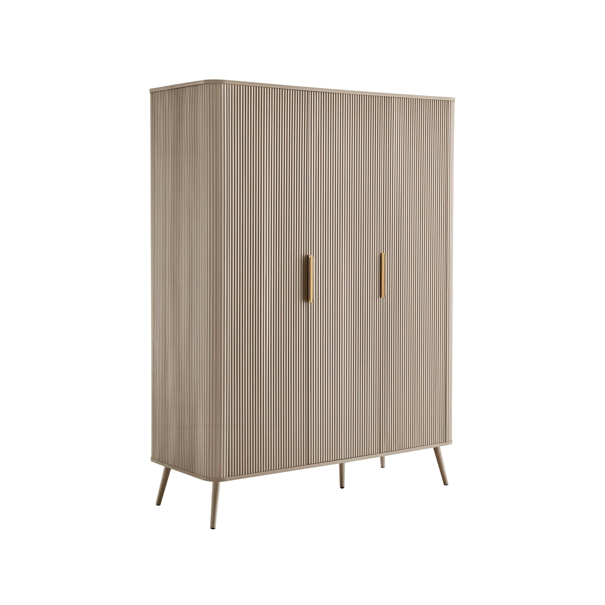 Hattie 3 Door Wardrobe - Taupe - DUSK
