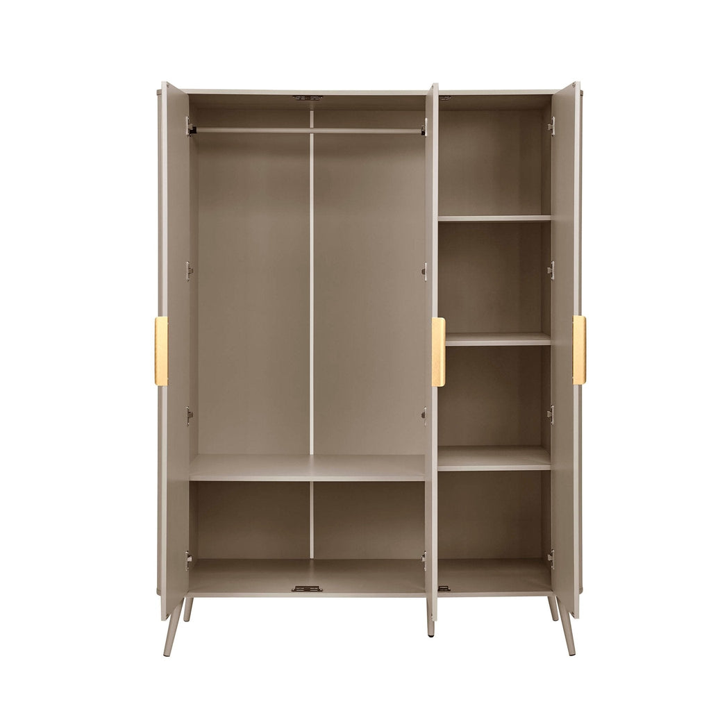 Hattie 3 Door Wardrobe - Taupe - DUSK