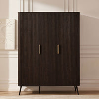 Hattie 3 Door Wardrobe - Walnut - DUSK
