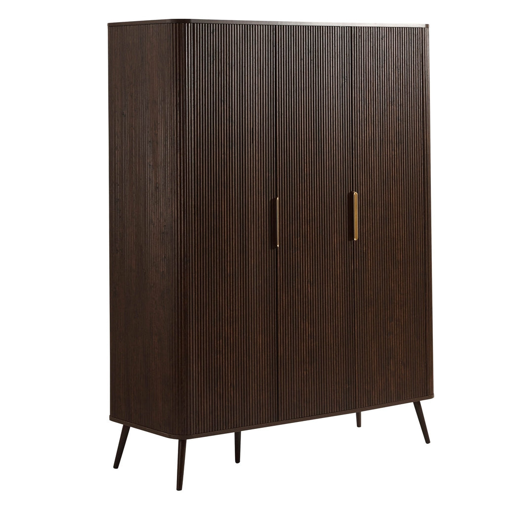 Hattie 3 Door Wardrobe - Walnut - DUSK