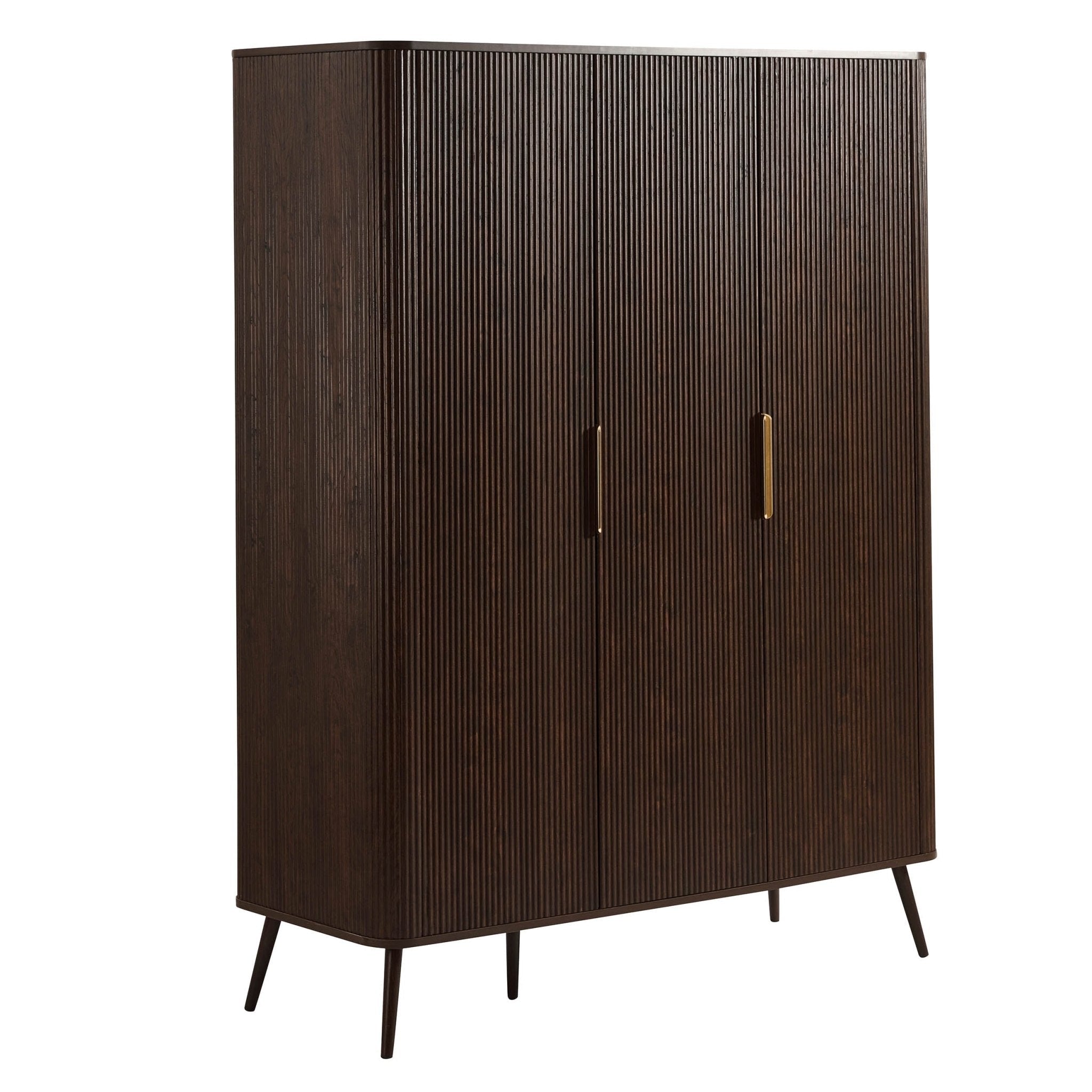 Hattie 3 Door Wardrobe - Walnut - DUSK