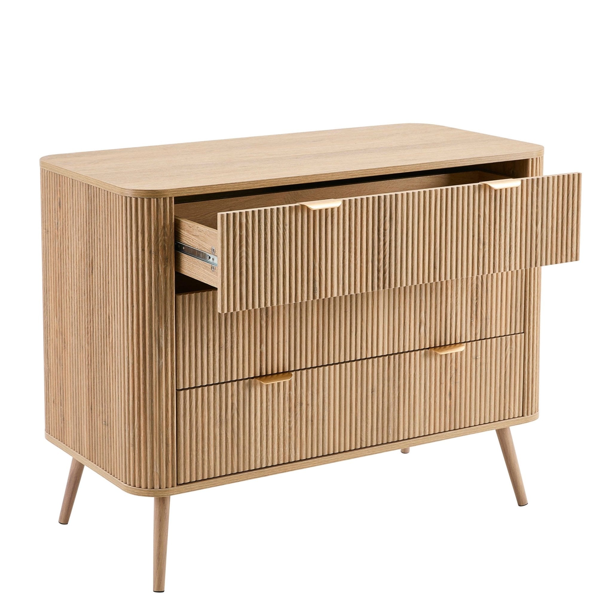 Hattie 3 Drawer Chest - Light Wood - DUSK