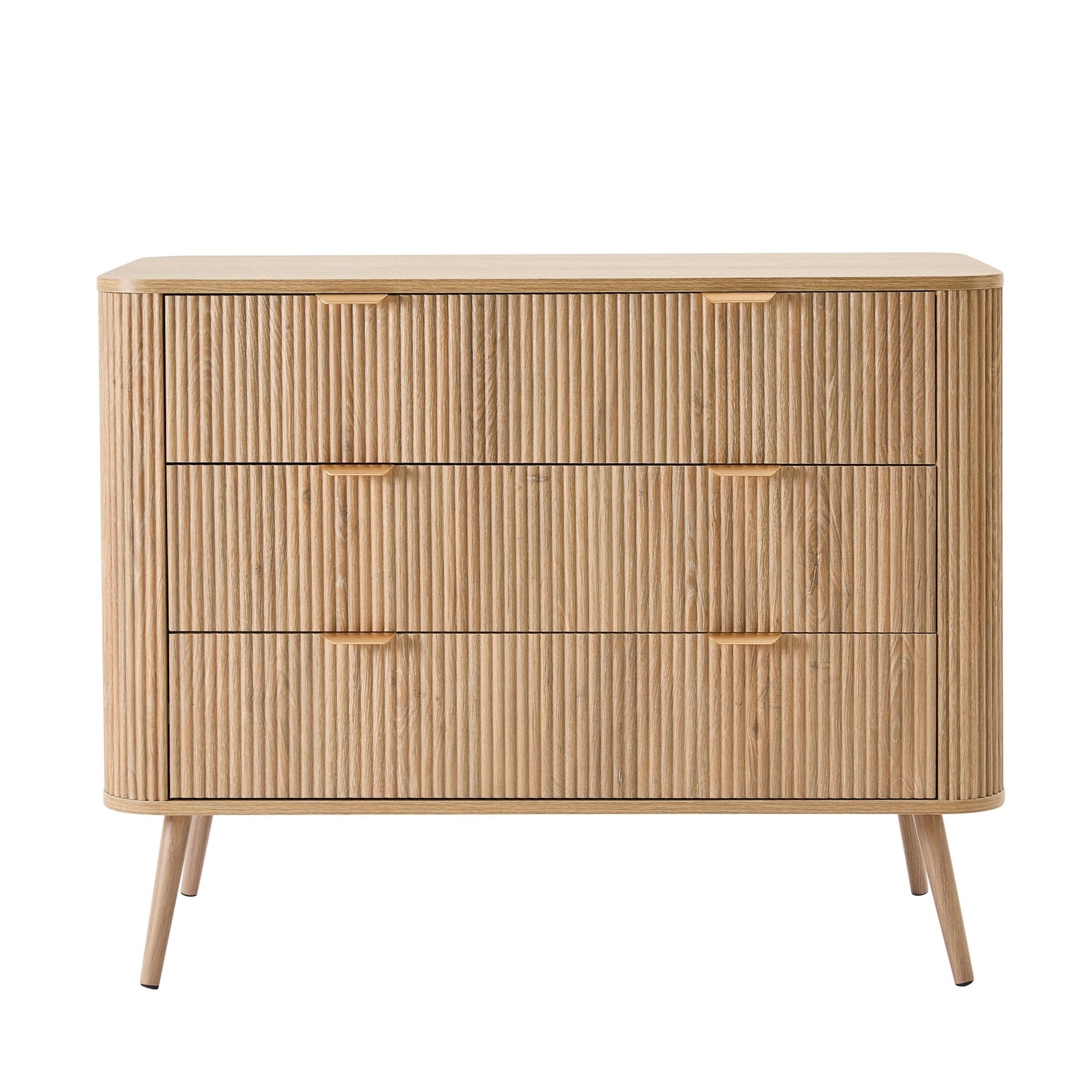 Hattie 3 Drawer Chest - Light Wood - DUSK