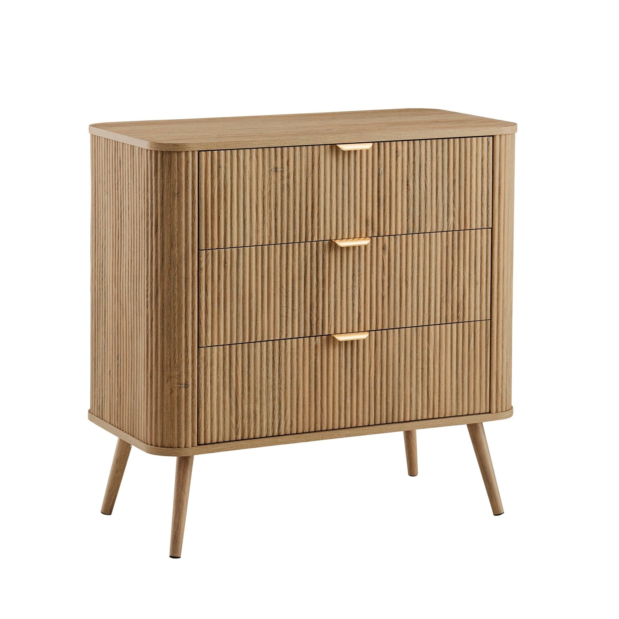 Hattie 3 Drawer Small Chest - Light Wood - DUSK