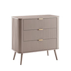 Hattie 3 Drawer Small Chest - Taupe - DUSK