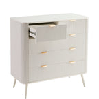 Hattie 5 Drawer Chest - Warm White - DUSK