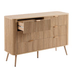 Hattie 6 Drawer Large Chest - Light Wood - DUSK