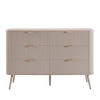 Hattie 6 Drawer Large Chest - Taupe - DUSK