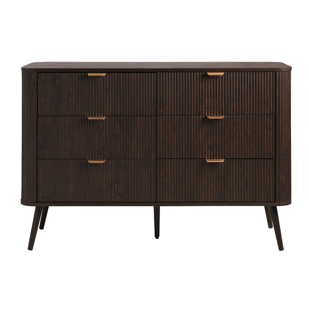 Hattie 6 Drawer Large Chest - Walnut - DUSK