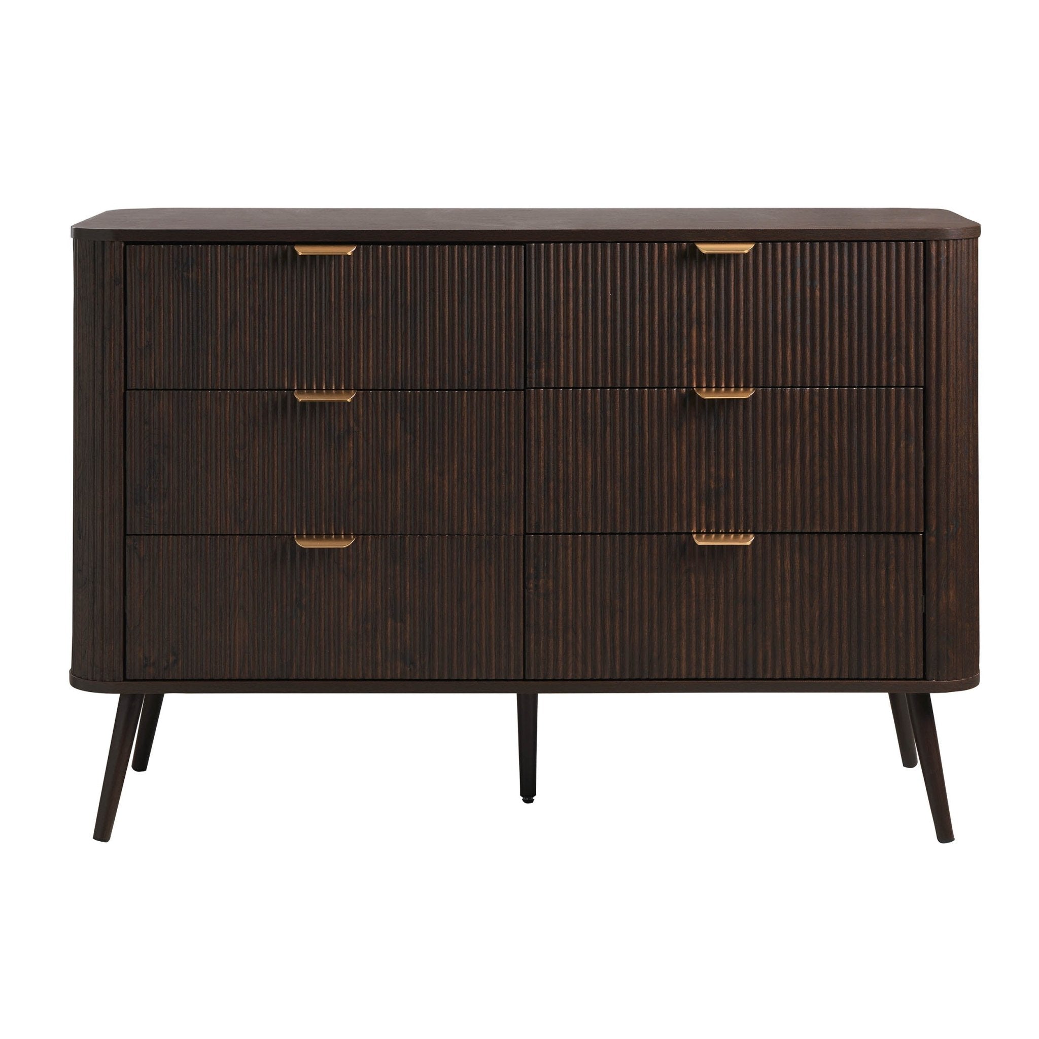 Hattie 6 Drawer Large Chest - Walnut - DUSK