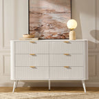 Hattie 6 Drawer Large Chest - Warm White - DUSK