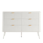 Hattie 6 Drawer Large Chest - Warm White - DUSK