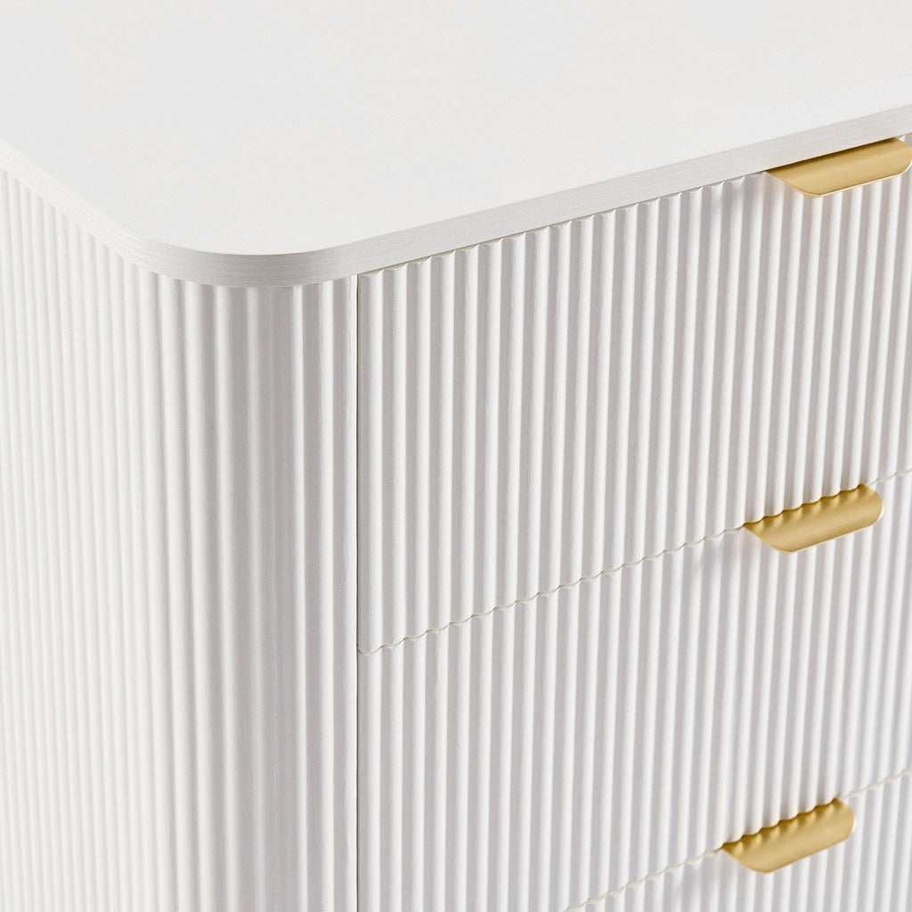 Hattie 6 Drawer Large Chest - Warm White - DUSK