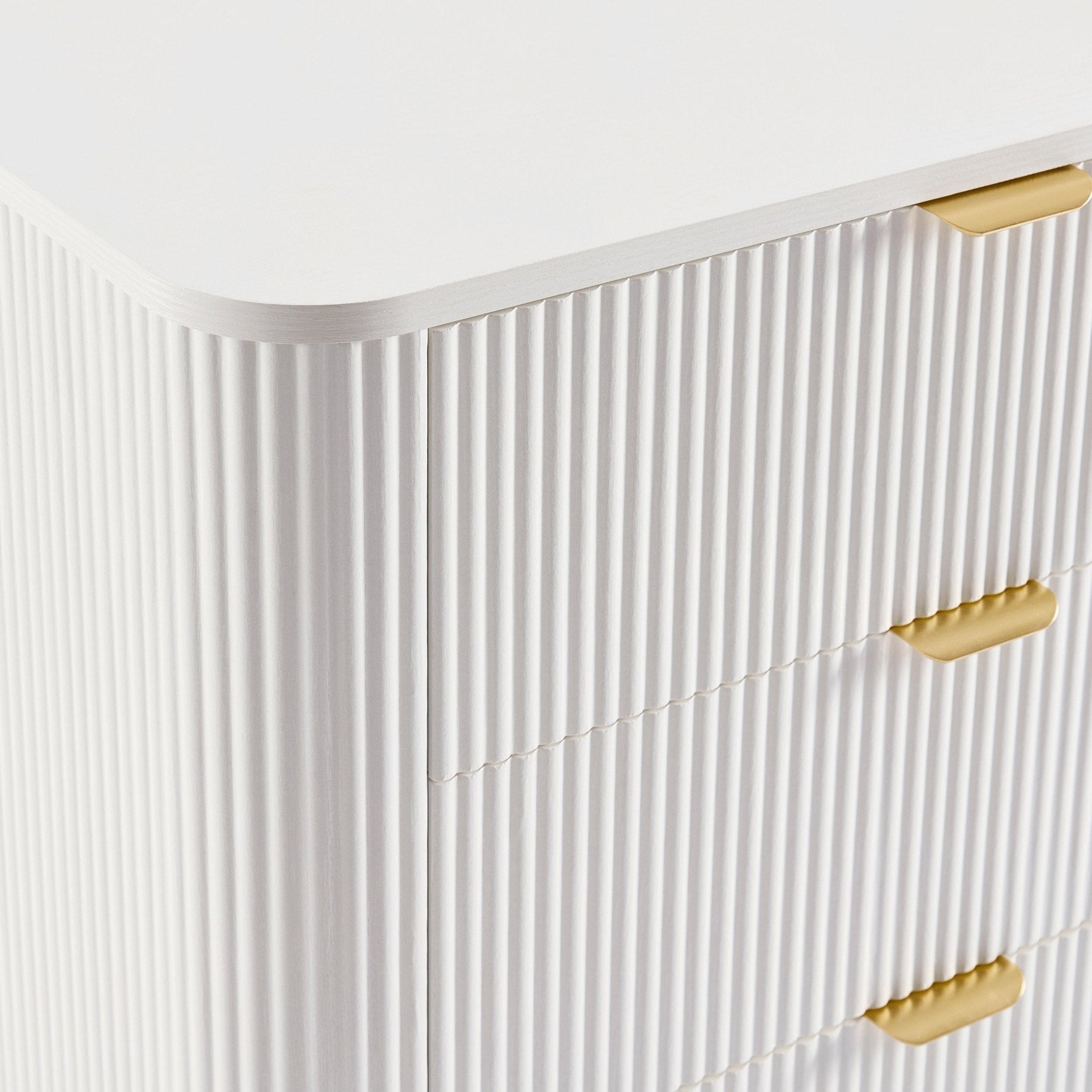 Hattie 6 Drawer Large Chest - Warm White - DUSK