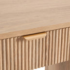 Hattie Large Dressing Table with Drawers - Light Wood - DUSK
