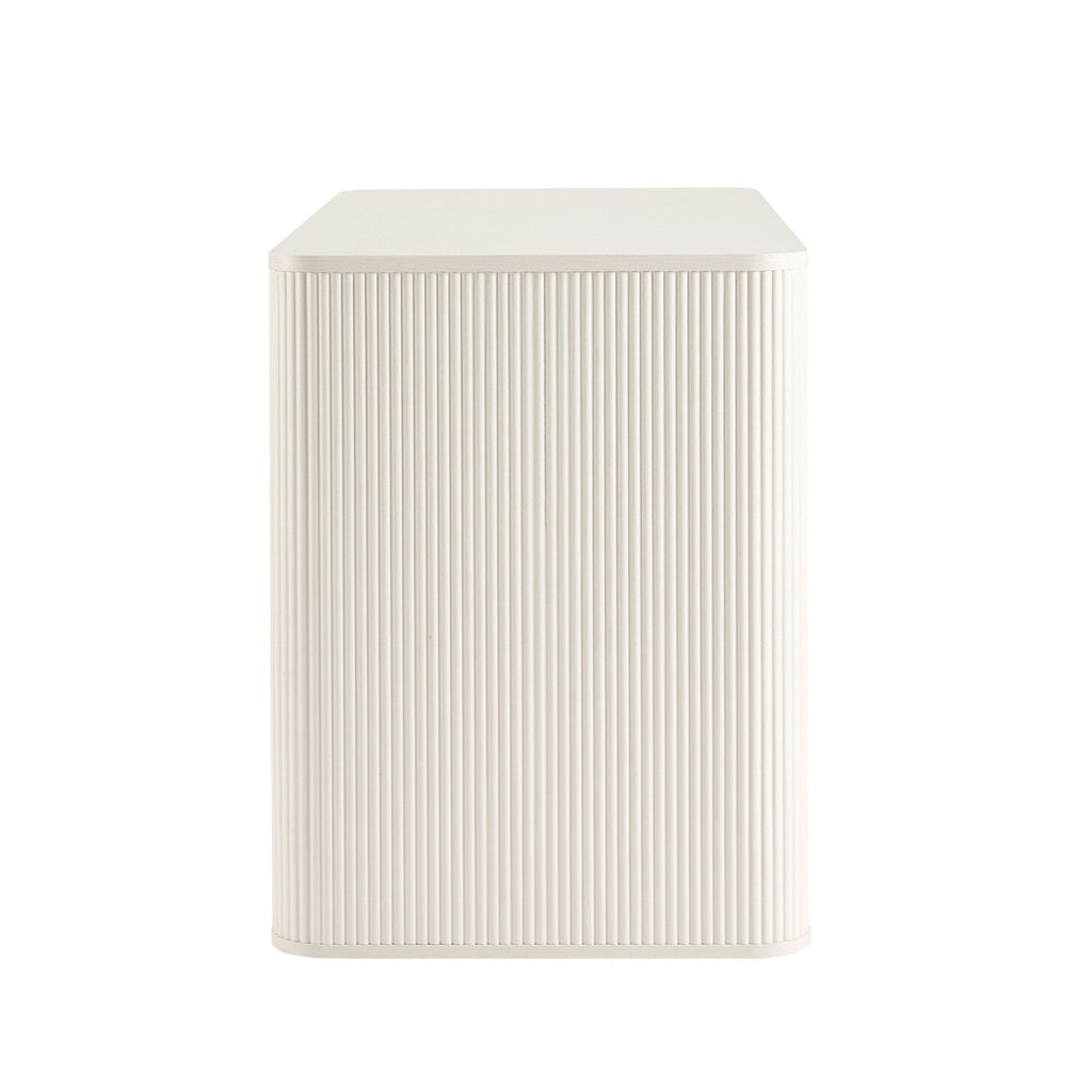 Hattie Large Dressing Table with Drawers - Warm White - DUSK
