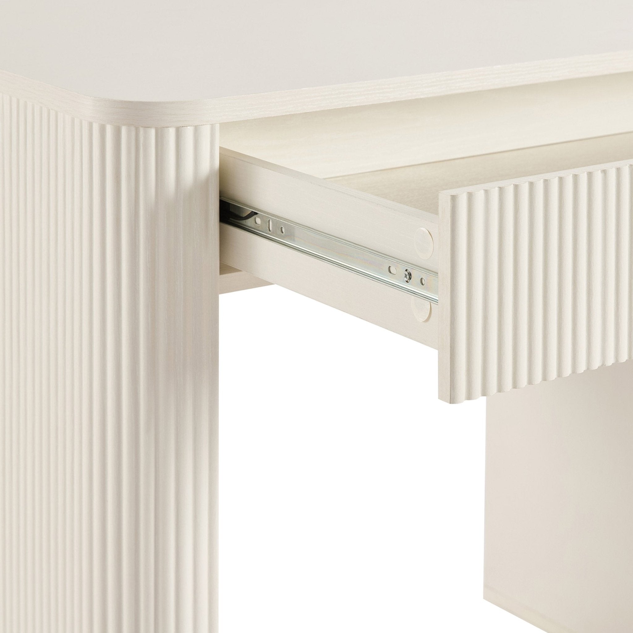 Hattie Large Dressing Table with Drawers - Warm White - DUSK