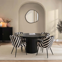Hattie Oval Extendable 4 - 6 Seater Dining Table - Black - DUSK