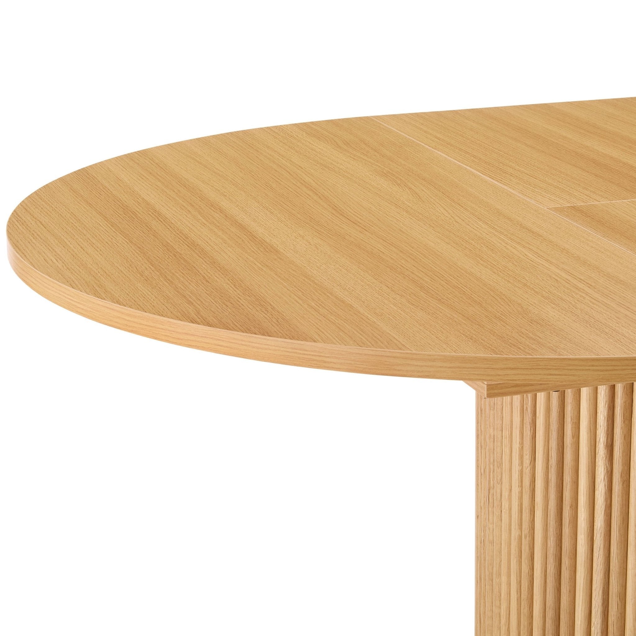 Hattie Oval Extendable 4 - 6 Seater Dining Table - Light Wood - DUSK