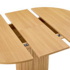 Hattie Oval Extendable 4 - 6 Seater Dining Table - Light Wood - DUSK