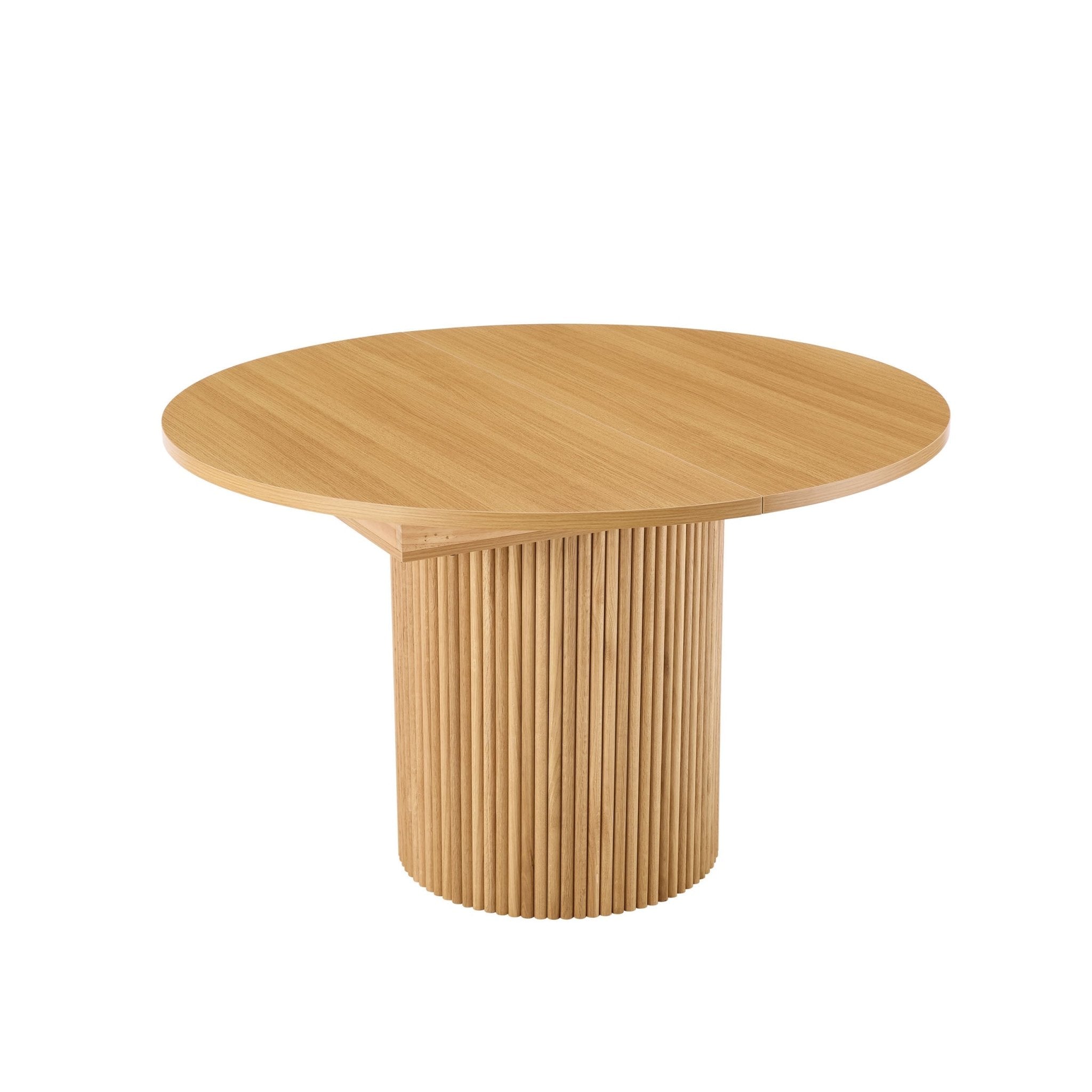Hattie Oval Extendable 4 - 6 Seater Dining Table - Light Wood - DUSK