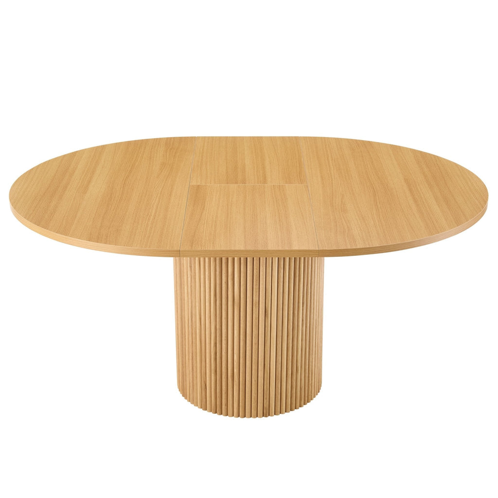 Hattie Oval Extendable 4 - 6 Seater Dining Table - Light Wood - DUSK