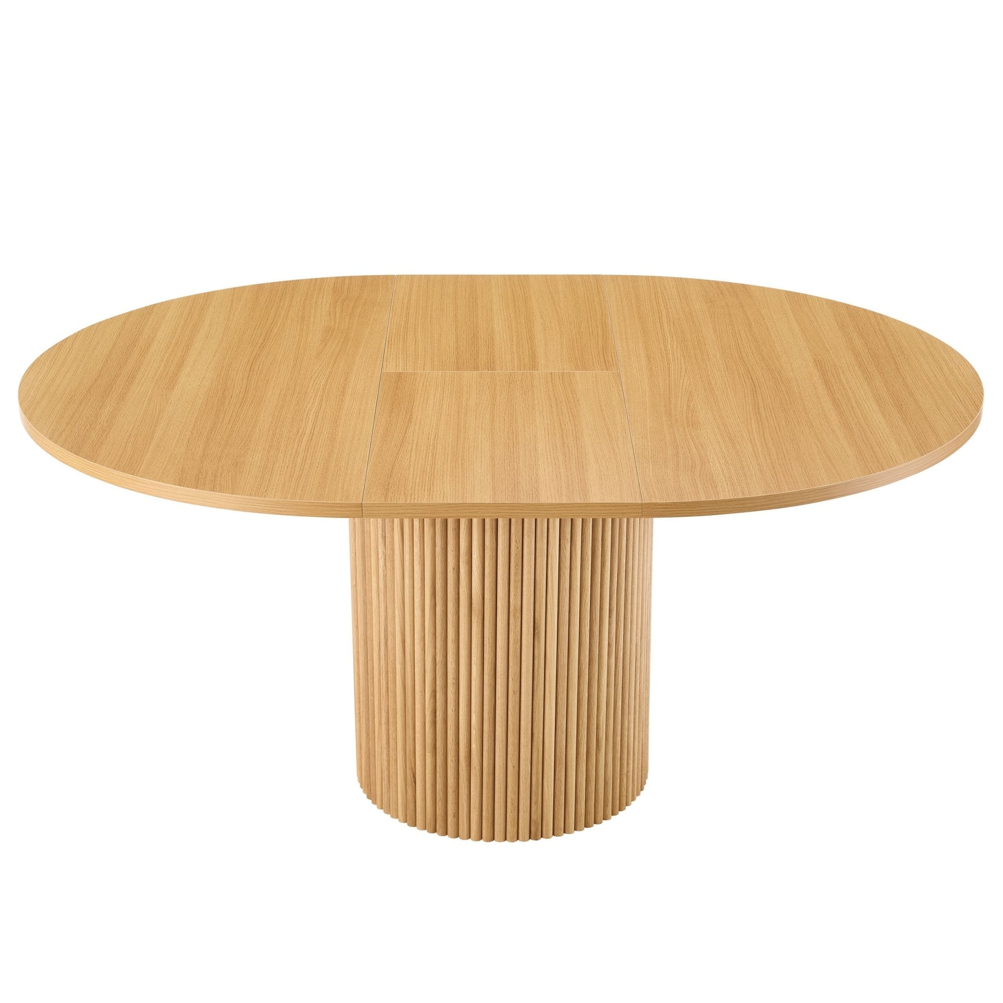 Hattie Oval Extendable 4 - 6 Seater Dining Table - Light Wood - DUSK