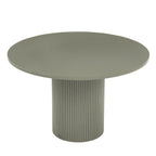 Hattie Panel Round 4 - 6 Seater Dining Table - Vetiver - DUSK