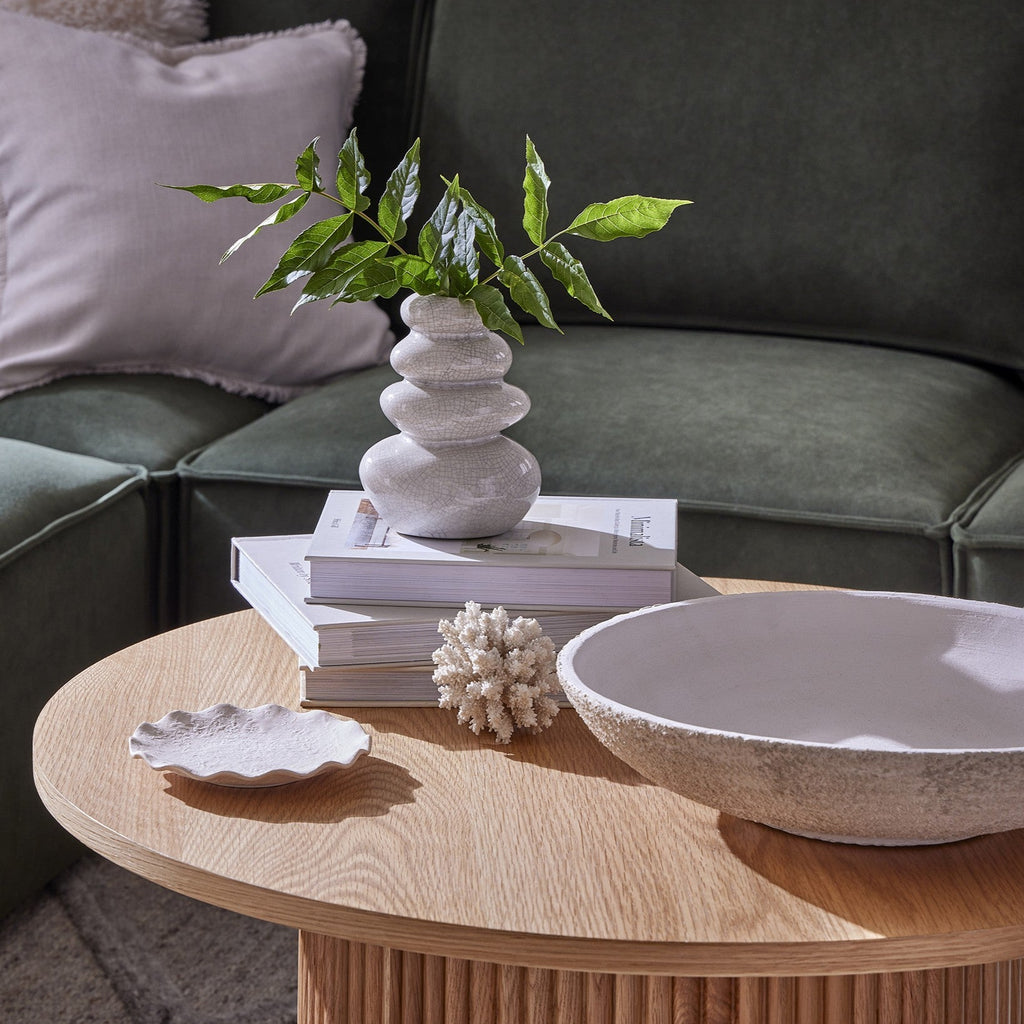 Hattie Round Pedestal Coffee Table - Natural - DUSK