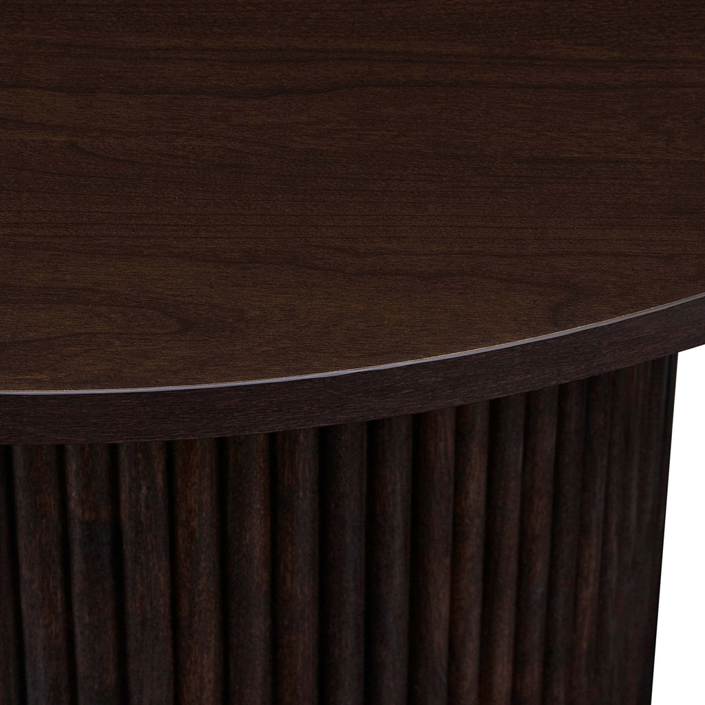 Hattie Round Pedestal Coffee Table - Walnut - DUSK