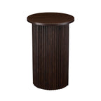 Hattie Round Pedestal Side Table - Walnut - DUSK