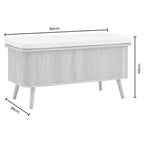 Hattie Seated Storage Bench - Light Wood - DUSK