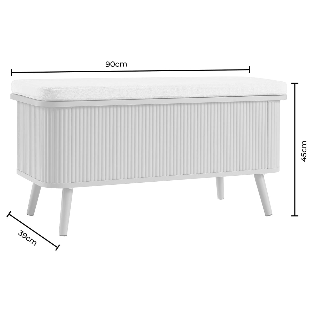 Hattie Seated Storage Bench - Taupe - DUSK
