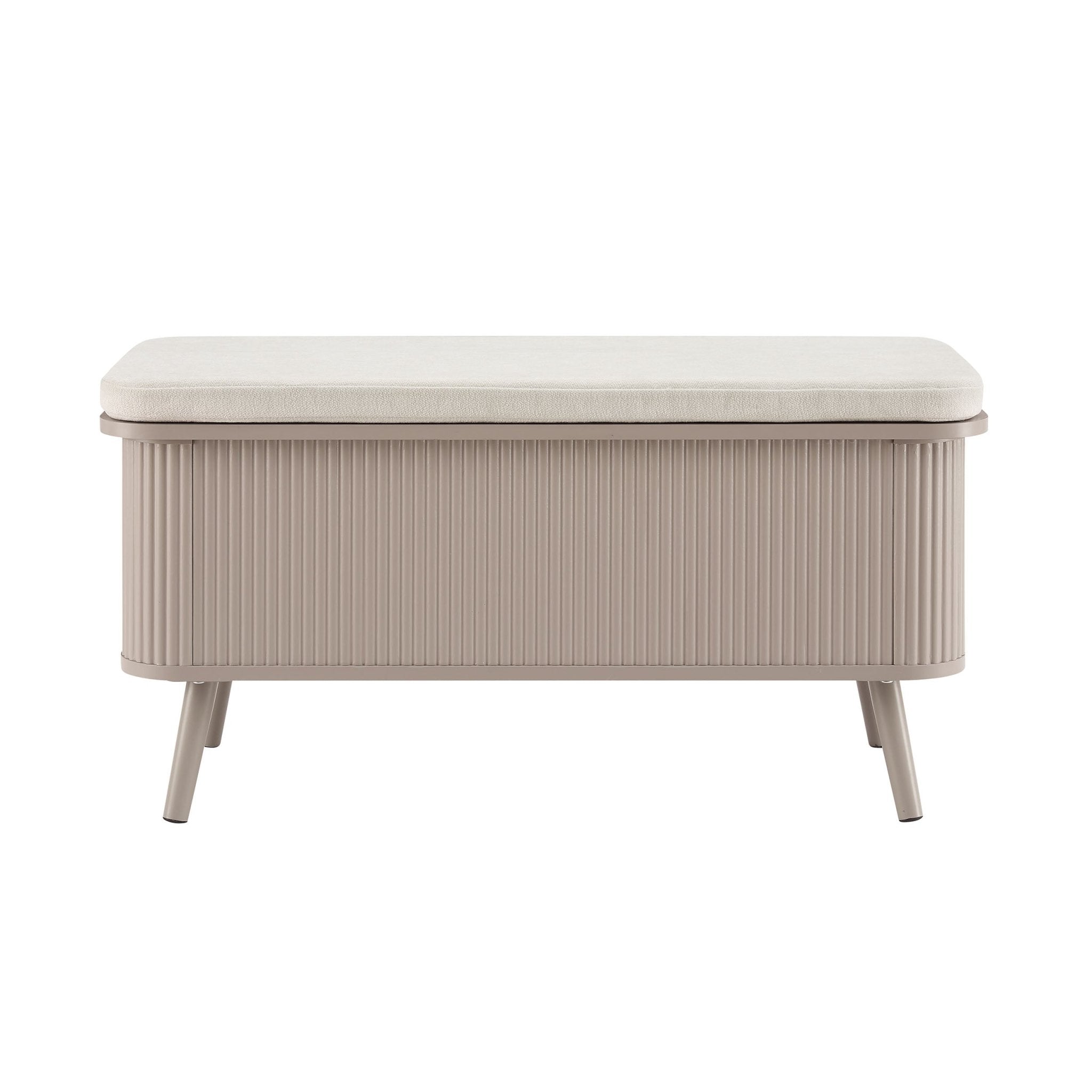 Hattie Seated Storage Bench - Taupe - DUSK
