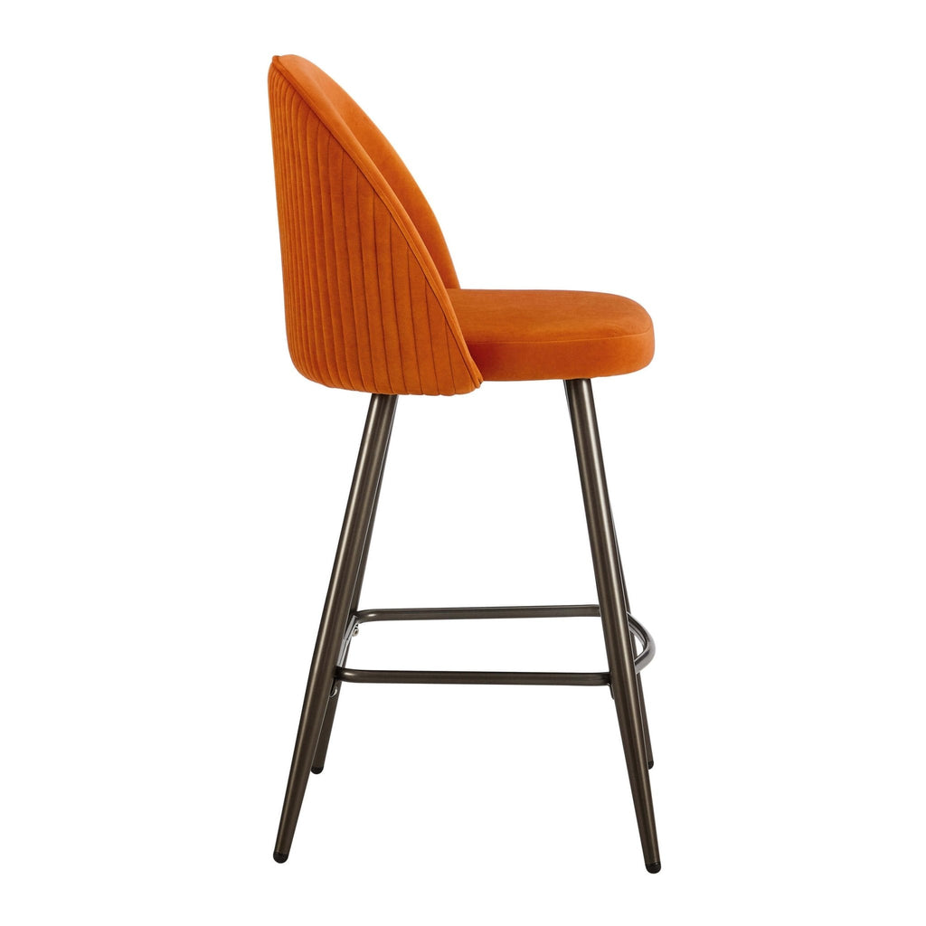 Hattie Set of 2 Barstools - Bright Orange - DUSK