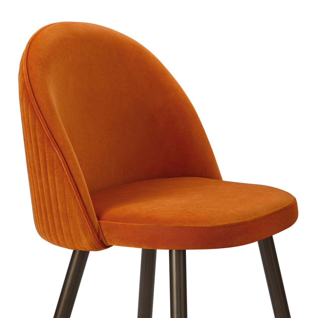 Hattie Set of 2 Barstools - Bright Orange - DUSK