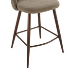 Hattie Set of 2 Barstools - Chenille Mushroom - DUSK