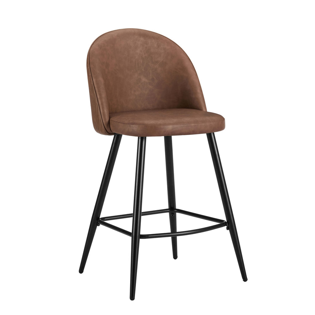 Hattie Set of 2 Barstools - Faux Leather Tan - DUSK