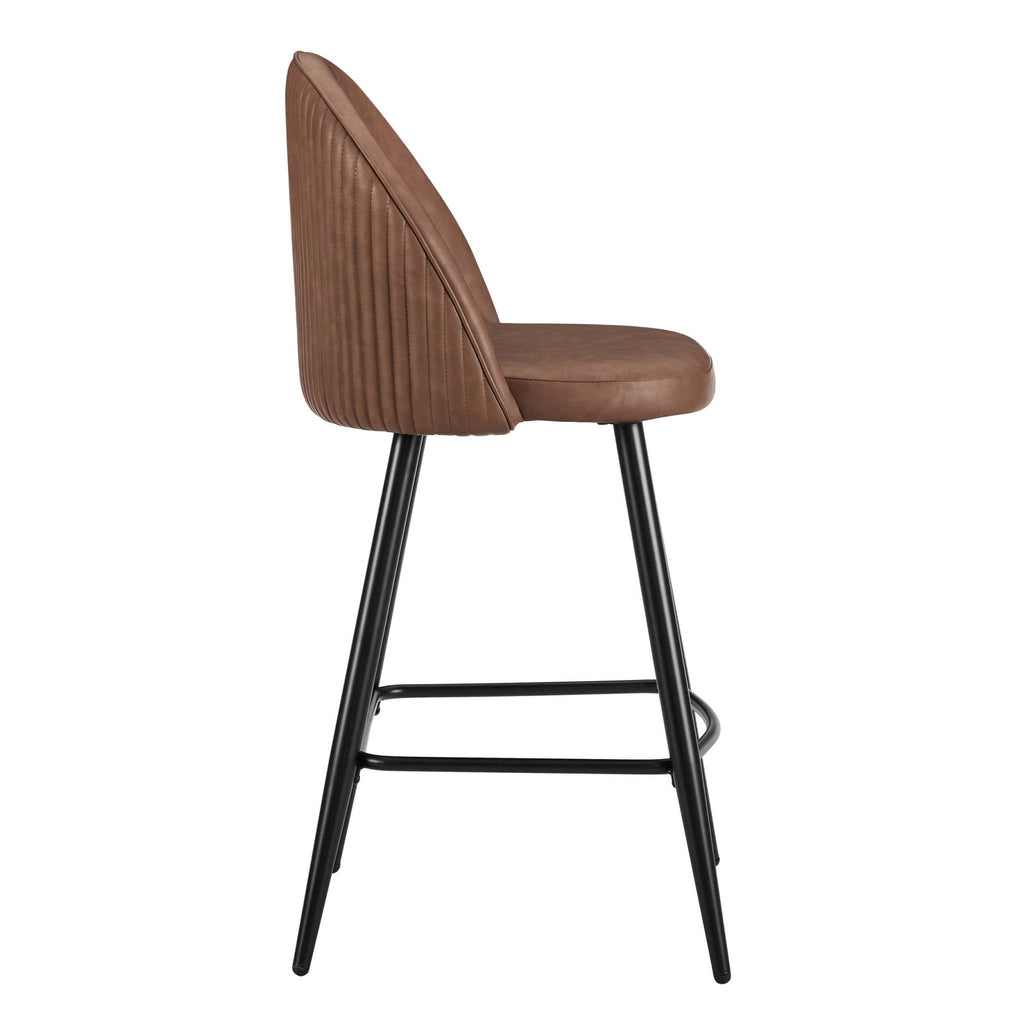 Hattie Set of 2 Barstools - Faux Leather Tan - DUSK