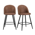 Hattie Set of 2 Barstools - Faux Leather Tan - DUSK